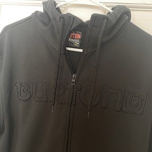 BURTON Snowboards DRY RIDE black fleece lined hoodie sweatshirt • Men’s medium